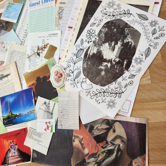 70 + Piece Ephemera Lot Junk Journal Scrapbooking Paper Supplies Mixed Bundle - Picture 6 of 8